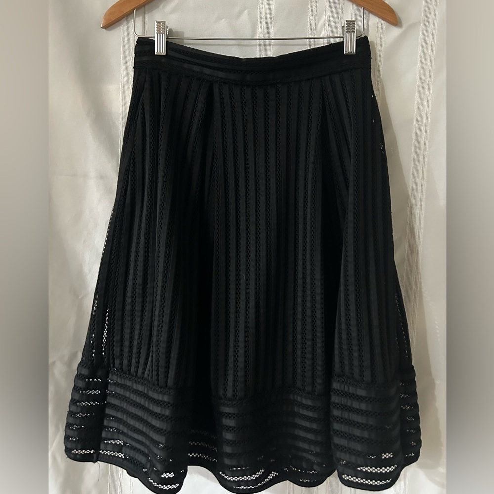 Faith and Joy Elegant Black A-Line Skirt